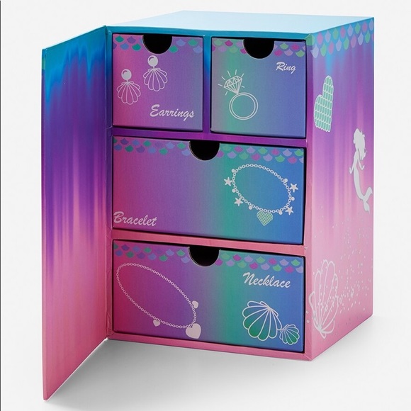 Justice Girls Mermaid Jewelry Box Treasure Chest - Picture 1 of 16